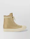 Rick Owens High-top Sneakers With Smooth Leather Upper And Chunky Sole In Neutral