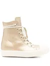 Rick Owens Leather High-top Sneakers Eyelet Detailing