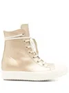 Rick Owens Leather High-top Sneakers Eyelet Detailing