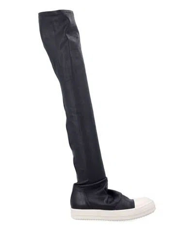 Rick Owens High-top Sneakers In Black