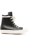Rick Owens Hollywood Leather High Top Sneaker In Black