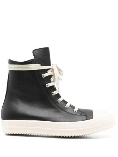 Rick Owens High-top Sneakers In Black