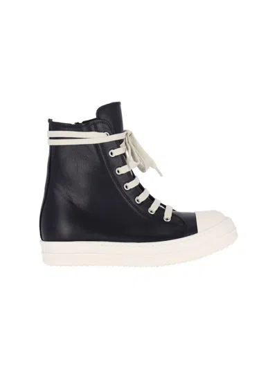 Rick Owens "high-top" Sneakers In Black