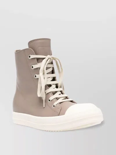 Rick Owens High-top Sneakers In Calfskin And Shark Sole