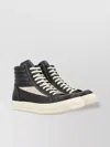 Rick Owens Vintage Suede-trimmed Leather High-top Sneakers