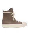 Rick Owens Scarpe In Pelle Sneakers In Brown
