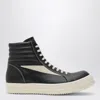 Rick Owens Hollywood Vintage Panelled Leather Hi-top Sneakers In Black