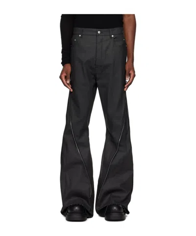 Rick Owens Black Porterville Bolan Banana Jeans In 09 Black
