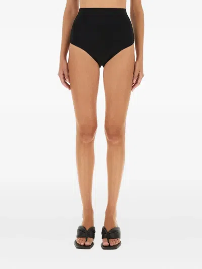 Rick Owens High-waisted Shorts Featuring Seam Detailing In Black