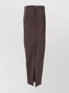 Rick Owens High Waist Skirt Front Slit In Brown