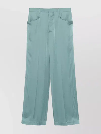 RICK OWENS HIGH WAIST WIDE-LEG TROUSERS