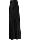 Rick Owens High Waisted Wide Leg Pants In Schwarz