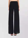 Rick Owens High Waist Wide Leg Trousers With Seam Detail In Black