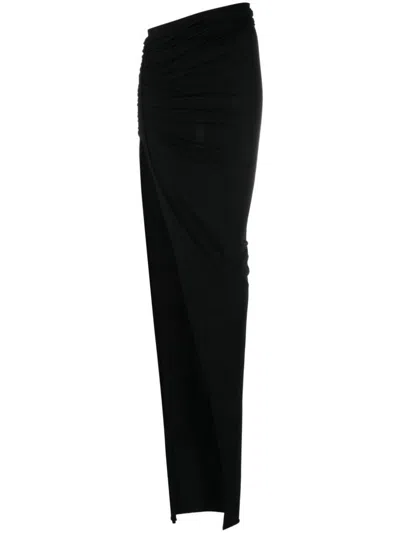 Rick Owens High-waisted Asymmetric Skirt In Black