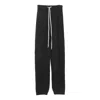 Rick Owens High-waisted Black Cashmere Pants With Drawstring Detail In Black