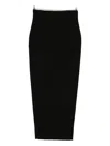 Rick Owens Womens Black Sacriskirt Ribbed Knitted Midi Skirt In Black