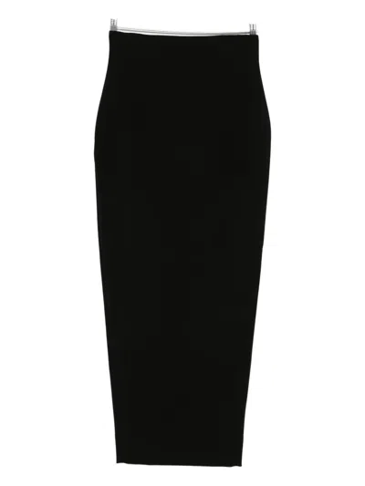 RICK OWENS HIGH-WAISTED MAXI SKIRT