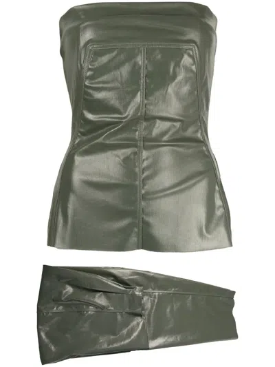 Rick Owens High-waisted Maxi Skirt In Green