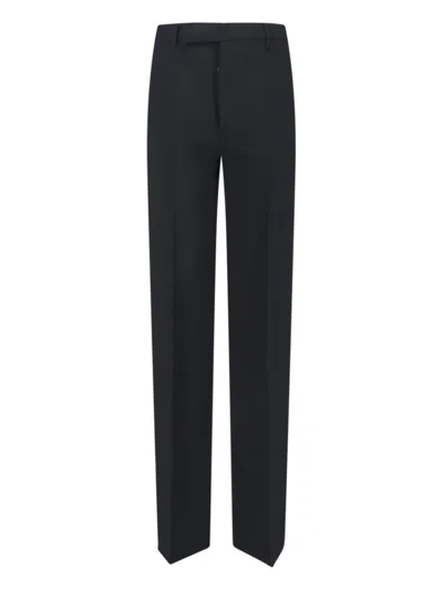 Rick Owens Dietrich Pressed Crease Trousers In Black