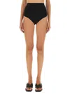 Rick Owens High-waisted Shorts Featuring Seam Detailing In Black