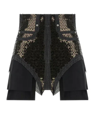 Rick Owens High-waisted Shorts In Black