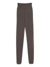 Rick Owens High-waisted Trousers In Brown