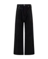 Rick Owens High-waisted Wide-leg Jeans In Black