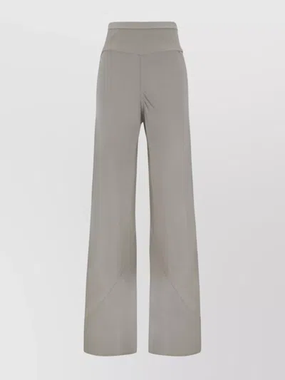 Rick Owens High-waisted Wide Leg Trousers In Gray