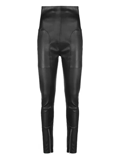 Rick Owens High-waisted Zip-detail Trousers In Black