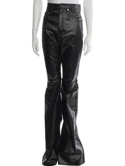 Pre-owned Rick Owens High-rise Flared Jeans W/ Tags In Black