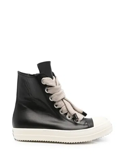 Rick Owens High-top Jumbo-lace Sneakers In Black