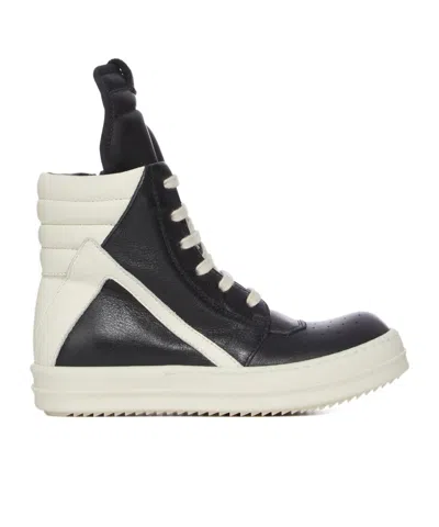 Rick Owens High-top Sneakers In Black