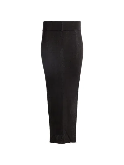 Rick Owens High-waist Maxi Skirt In Black