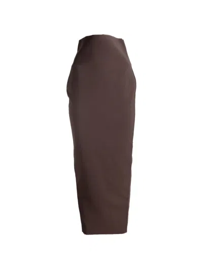 Rick Owens High-waist Maxi Skirt In Brown