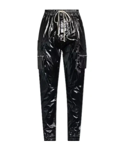 Rick Owens High-waisted Cargo Pants In Black