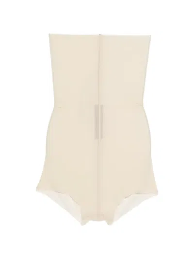 Rick Owens High-waisted Stretch Shorts In Brown