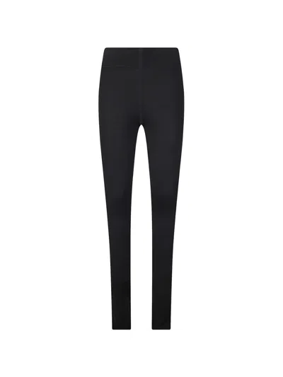 Rick Owens High-waisted Wool Leggings In Black