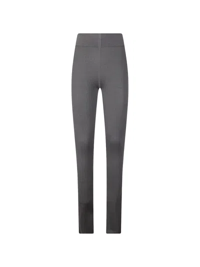 Rick Owens High-waisted Wool Leggings In Gray