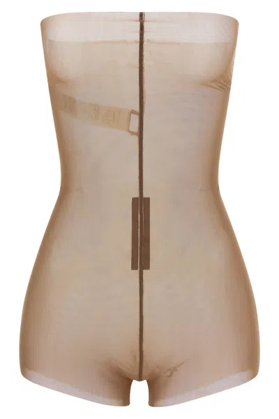 Rick Owens 'highwasted Stretch' Shorts In Brown