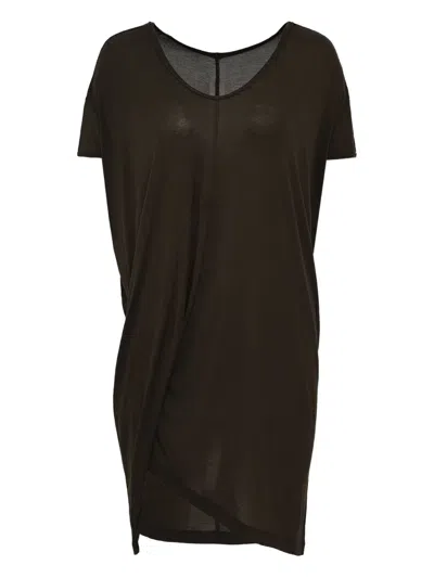 Rick Owens Hiked T-shirt In Brown