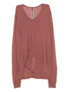 Rick Owens Hiked T-shirt In Red