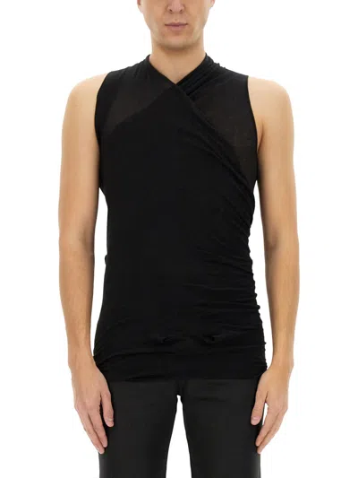 Rick Owens Hollywood Banana Top In Black