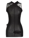 Rick Owens Semi-transparent Cupro Stretch Jersey Top