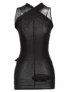 Rick Owens Semi-transparent Cupro Stretch Jersey Top