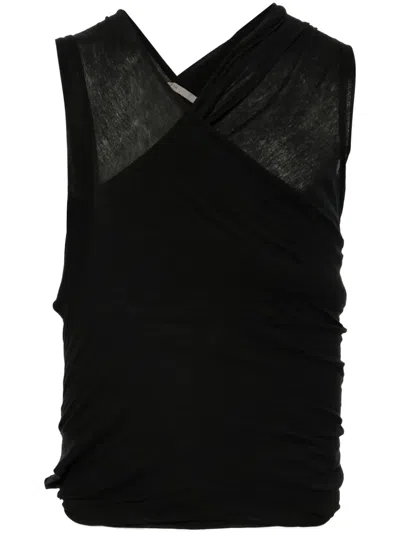 Rick Owens Hollywood Banana Top In Black