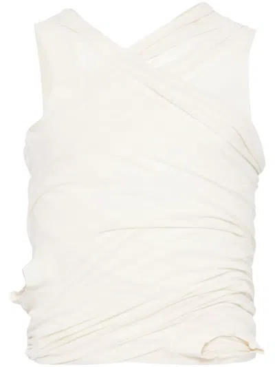 Rick Owens Hollywood Banana Top In Ivory