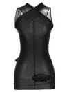 Rick Owens Semi-transparent Cupro Stretch Jersey Top