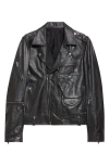 Rick Owens Bauhaus Stooges Leather Jacket In Black