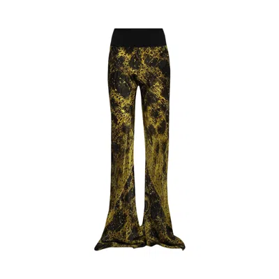 Pre-owned Rick Owens Hollywood Bias Cut Pants 'acid/black' | Green | Women's Size 40