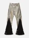 Rick Owens Bolan Banana Flared Zip-detailed Metallic Megacrust Jeans